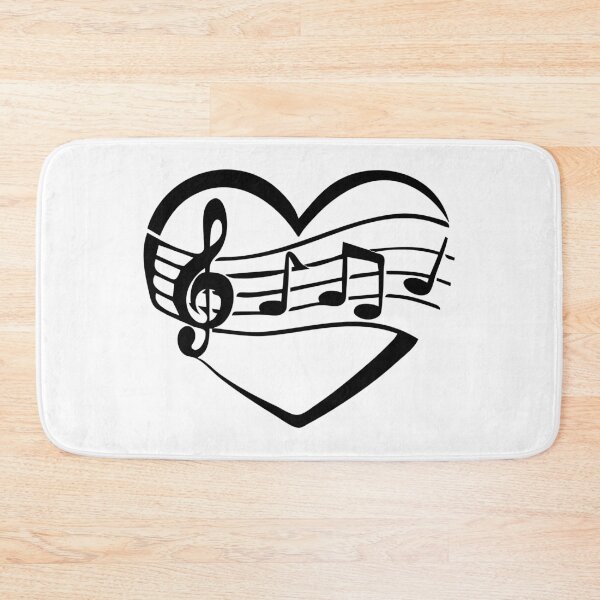 Item preview, Black Musical Heart designed and sold by PolishedPin.