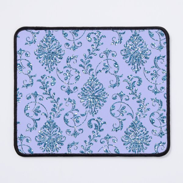 Item preview, Blue Glitter Damask Pattern  designed and sold by WisdomInspired.