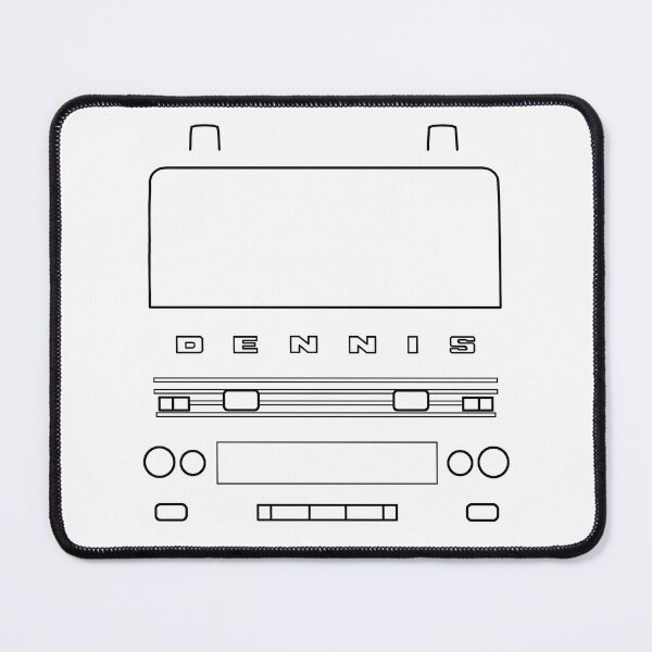 Item preview, Classic Dennis fire engine outline graphic (black)  designed and sold by soitwouldseem.