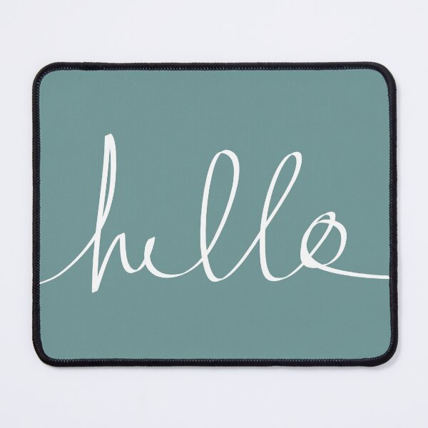 Item preview, Hello x Simple Script in Blue-Grey designed and sold by Leah Flores.