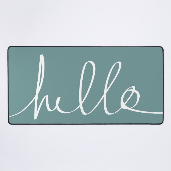 Item preview, Hello x Simple Script in Blue-Grey designed and sold by Leah Flores.
