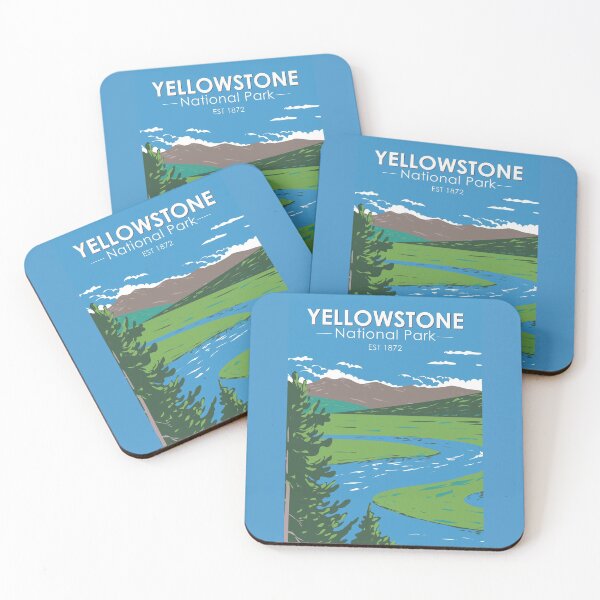 Item preview, Yellowstone National Park Hayden Valley Vintage designed and sold by KrisSidDesigns.