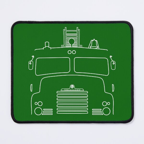 Item preview, Bedford Green Goddess pump fire engine outline graphic (white)  designed and sold by soitwouldseem.