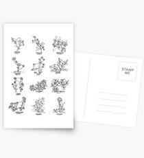 Floral Constellation - Ensemble Postcards