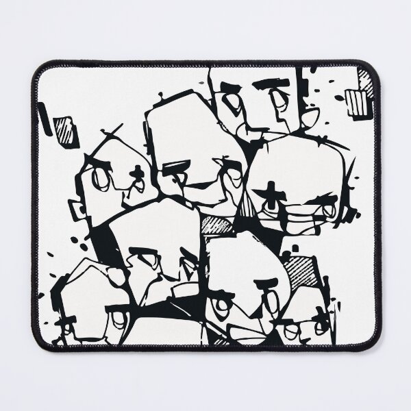 Item preview, Stylized Oneline Faces (black + white) designed and sold by Markus Haertel.