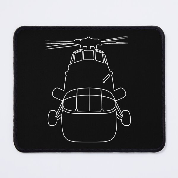 Item preview, Westland Wessex helicopter outline graphic (white) designed and sold by soitwouldseem.
