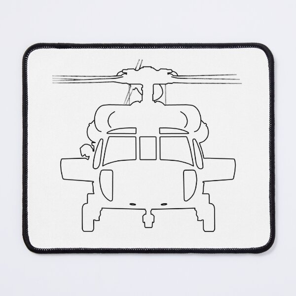 Item preview, Black Hawk helicopter outline graphic (black)  designed and sold by soitwouldseem.