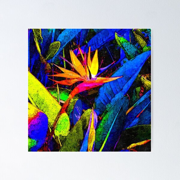 Item preview, Colorful Bird of Paradise Flower and Leaves designed and sold by Anna Lemos.