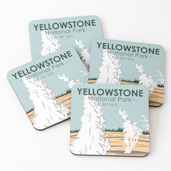 Item preview, Yellowstone National Park Norris Geyser Basin Vintage designed and sold by KrisSidDesigns.