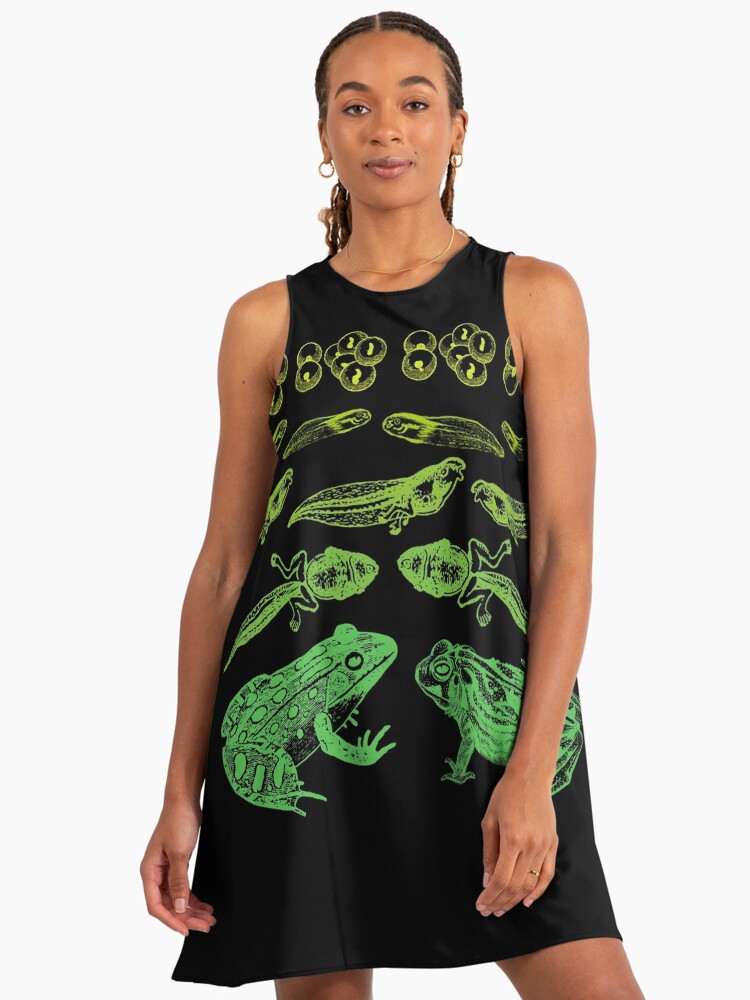 Vintage Frog Tadpole Life Cycle: A Gremlincore Goblincore Design for  Biology Teachers, Nature Students and Amphibian Art Enthusiasts" A-Line  Dress for Sale by MinistryOfFrogs | Redbubble