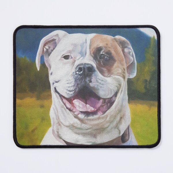Item preview, Standard American Bulldog pet portrait designed and sold by Emily Bickell.
