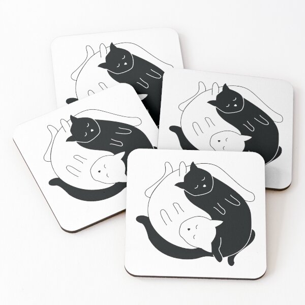 Item preview, Yin & Yang Cats designed and sold by hojhojart.