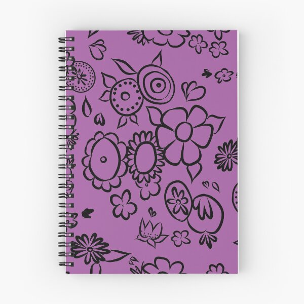 Item preview, Purple Retro Flower Pattern designed and sold by Moved2Create.
