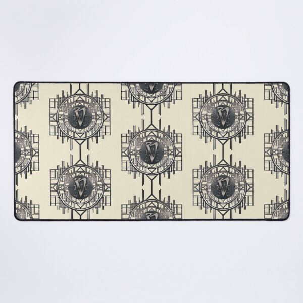 Item preview, Art Nouveau Initials Art Deco Vintage Alphabet Letter V designed and sold by Xarah.