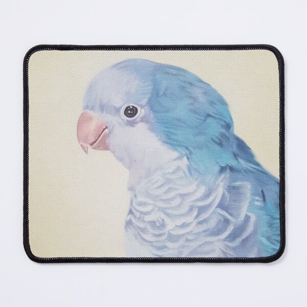 Blue Quaker - pet bird portrait painting Mouse Pad
