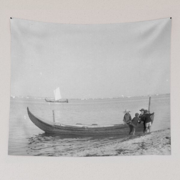 Item preview, Boys playing in a fishing boat - 1920's designed and sold by Anna Lemos.