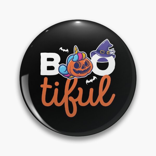 Item preview, Bootiful Halloween Funny Unicorn Pumpkin lantern witch hat Kawaii designed and sold by Mad-Minds.