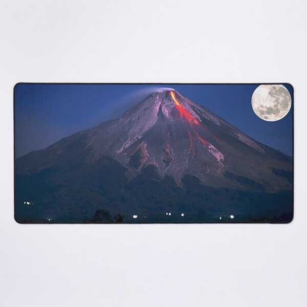 Item preview, Volcano Eruption Mount Merepi, Indonesia Full Moon  designed and sold by Nostrathomas66.