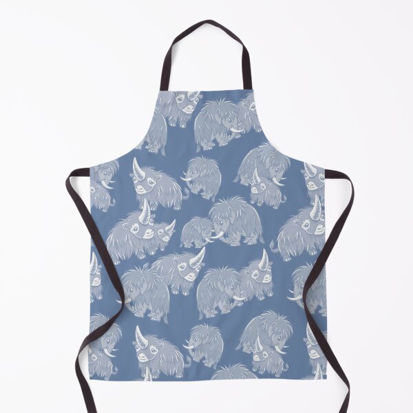 Item preview, Woolly Mammoth and Woolly Rhino on Ice Blue background designed and sold by RJKpoyp.