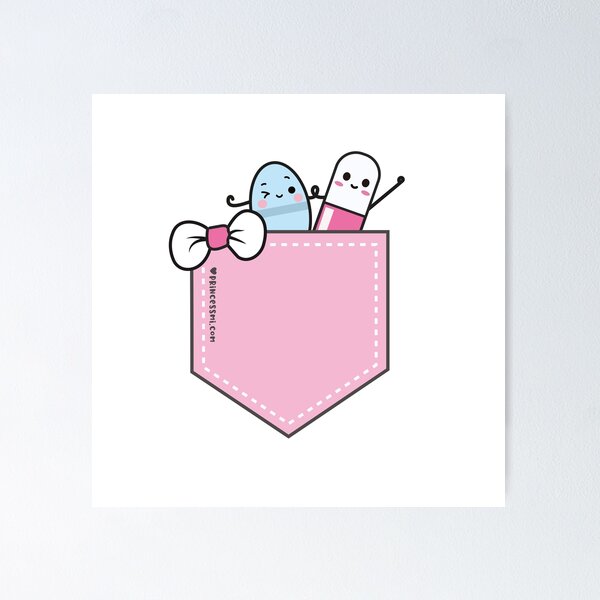 Item preview, cute pills in pocket cartoon designed and sold by princessmi-com.