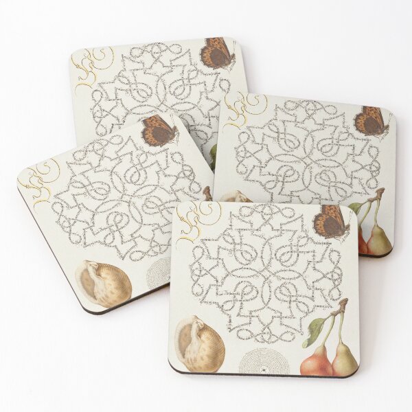 Item preview, Vintage Butterfly, Mollusk and Pear from The Model Book of Calligraphy designed and sold by Quilar.