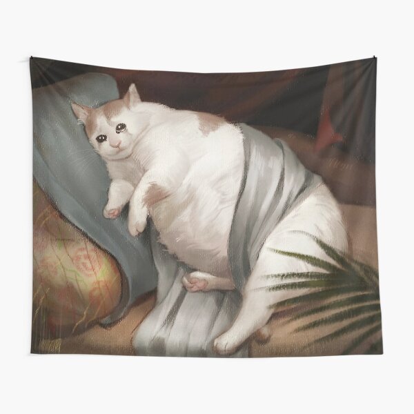 Cat Crying in Renaissance Art Tapestry