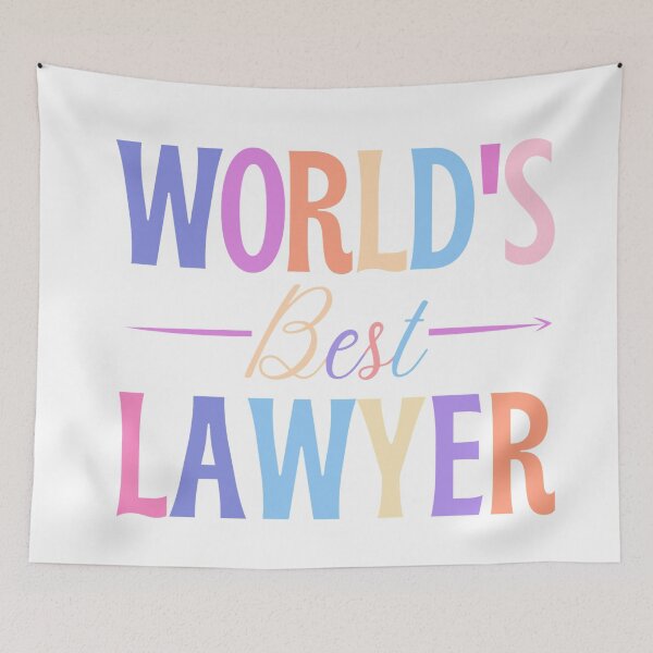 Item preview, Worlds best lawyer - funny lawyer gift (color) designed and sold by PickaSticka.