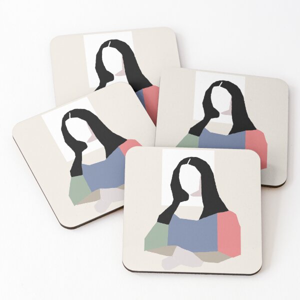 Item preview, Mona Lisa inspired Art, Abstract Exhibition Art green blue red, Vinci inspired Wall Art, Leonardo Wall Decor remake designed and sold by re-make-.