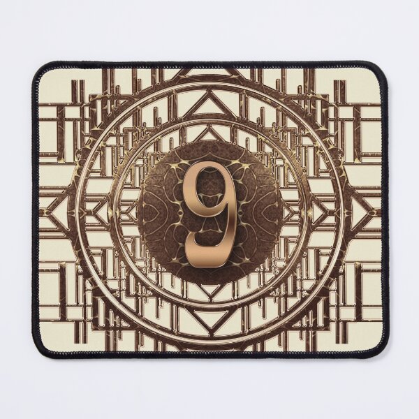 Item preview, Art Deco Number Nine Digit 9 Art Nouveau Vintage Numbers designed and sold by Xarah.