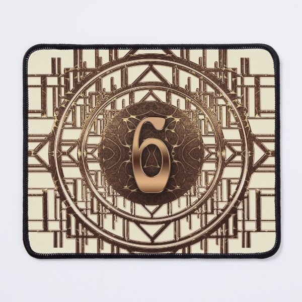 Item preview, Art Nouveau Number Six Digit 6 Art Deco Vintage Numbers Elegance in Gold as a Date designed and sold by Xarah.