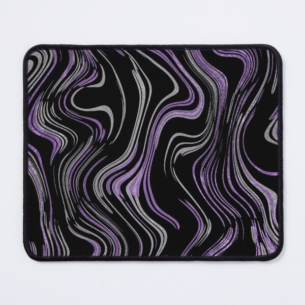 Item preview, Liquid Marble Swirls Purple Silver on Black designed and sold by WisdomInspired.