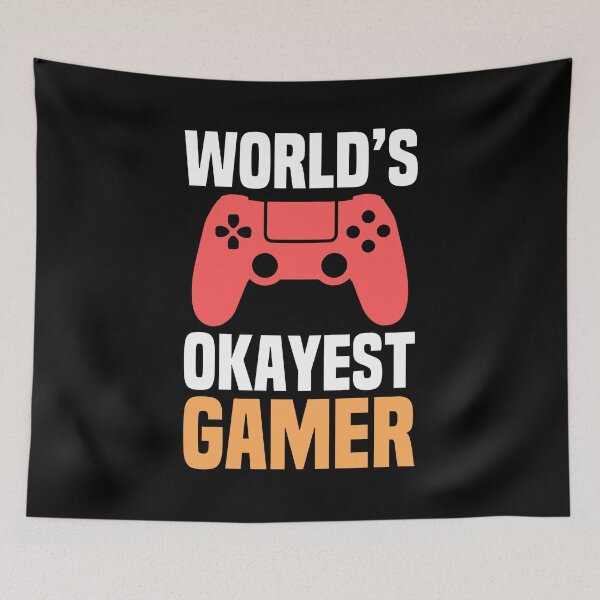 Item preview, World's Okayest Gamer designed and sold by Genjitsu-Art.