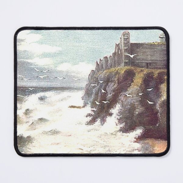 Item preview, Vintage Illustration of rough sea at Tantalion Castle designed and sold by yourscotland.