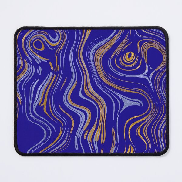 Item preview, Liquid Marble Swirls Blue Gold designed and sold by WisdomInspired.