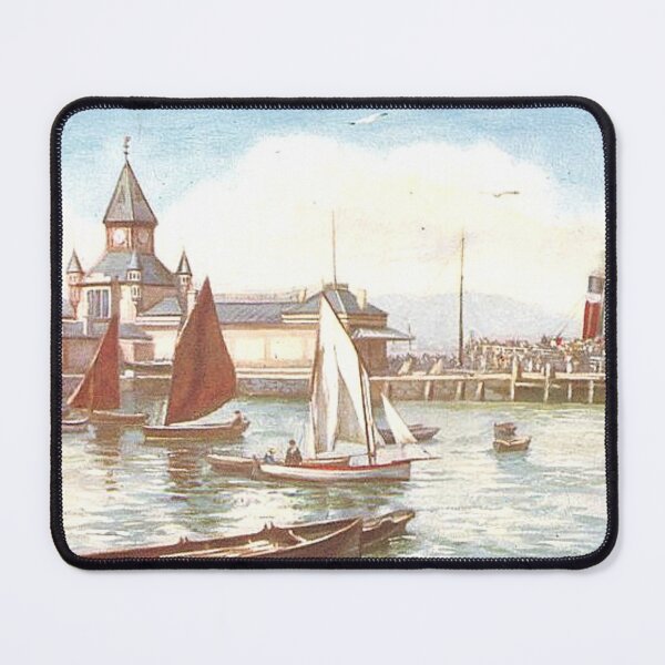 Item preview, Vintage Illustration of Rothesay Harbour and Pier designed and sold by yourscotland.
