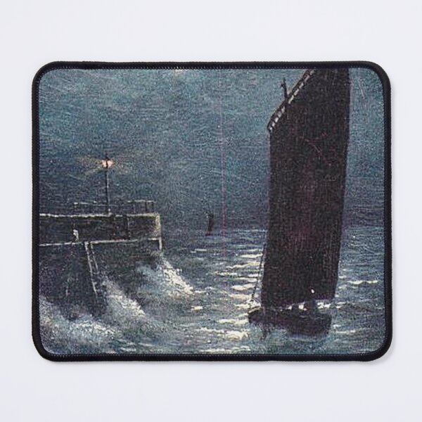 Item preview, Vintage Illustration of Moonlit Sea at the Harbour, St. Andrews designed and sold by yourscotland.