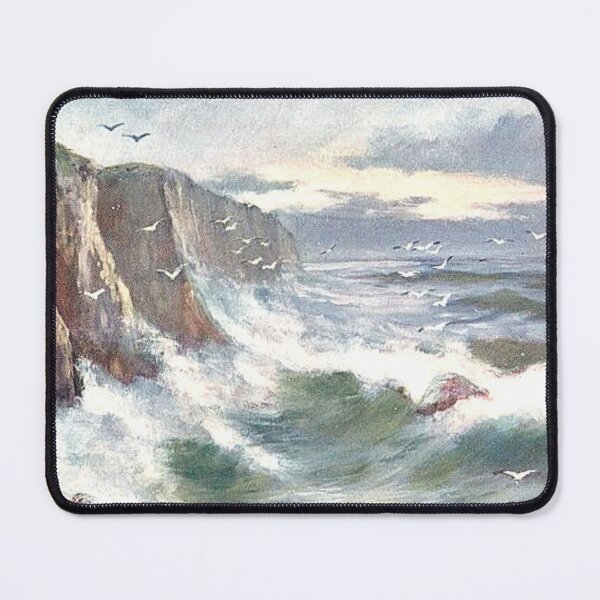 Item preview, Vintage Illustration of Rough Sea at Barra Head, Outer Hebrides designed and sold by yourscotland.