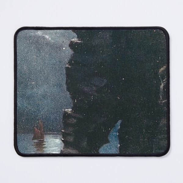 Item preview, Vintage Illustration of Moonlit Sea at Giants Leg, Shetland Islands designed and sold by yourscotland.