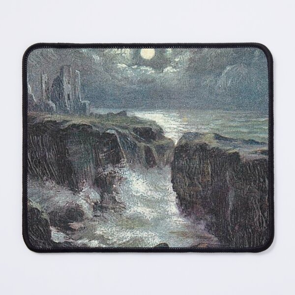 Item preview, Vintage Illustration of Moonlit Castle Sinclair, Girnigoe, Caithness designed and sold by yourscotland.