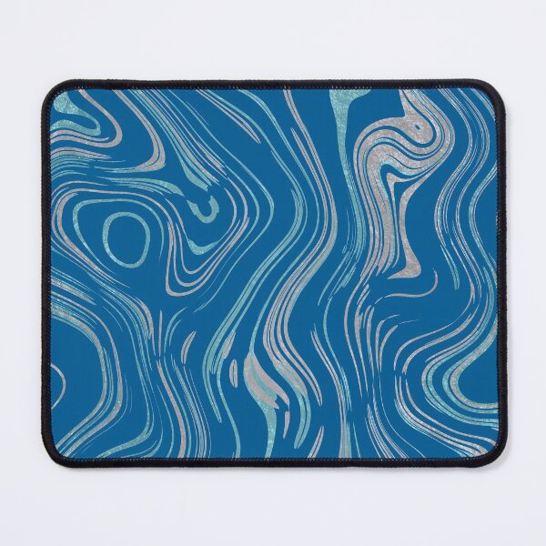 Item preview, Liquid Marble Swirls Turquoise Silver designed and sold by WisdomInspired.