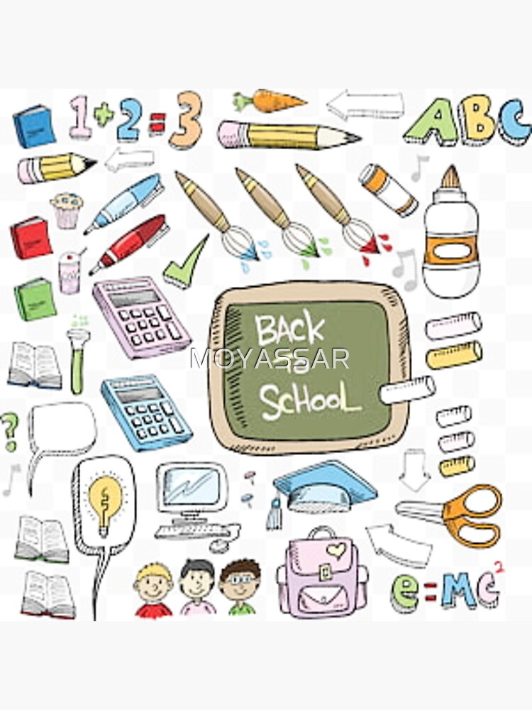 Back to School School Supplies - Back to School Greeting Card