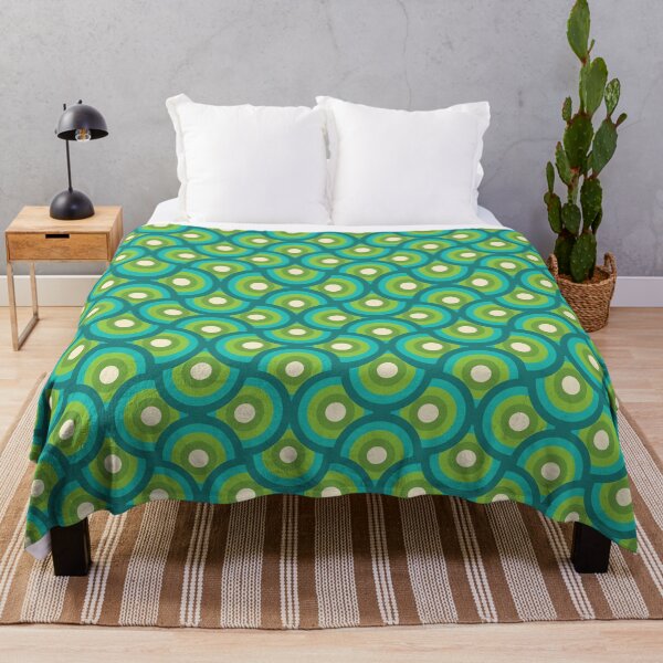 Item preview, Retro Green-Blue Wavy Pattern designed and sold by kjeppson.