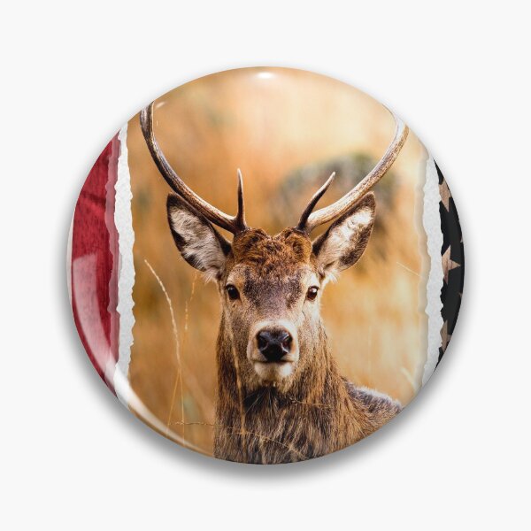 Item preview, A single deer in the middle of the national flag designed and sold by Shawa Shop.