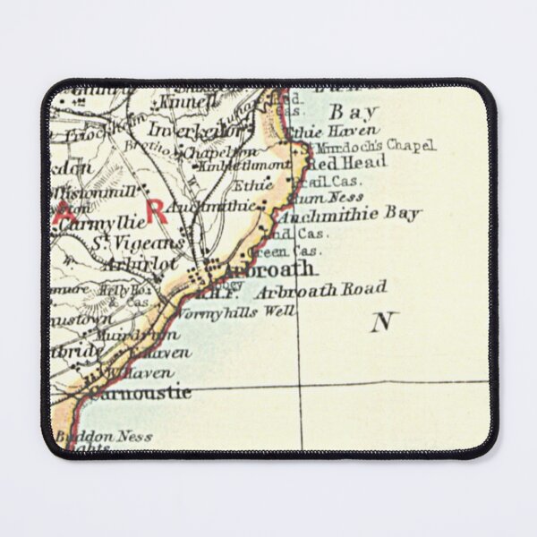 Item preview, ARBROATH & surrounding area map 1899 designed and sold by yourscotland.
