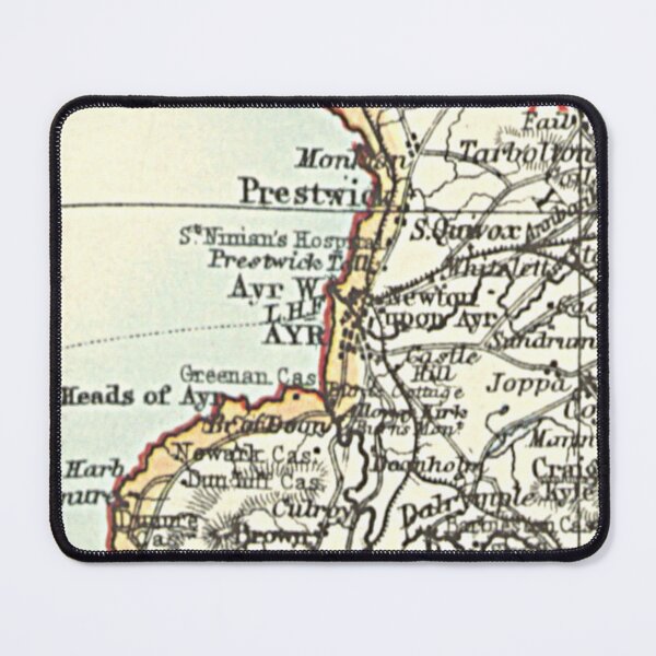Item preview, AYR & surrounding area map 1899 designed and sold by yourscotland.