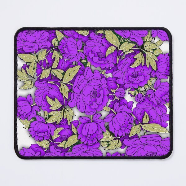 Item preview, Purple Peonies with Gold Leaves designed and sold by Rockett Graphics.