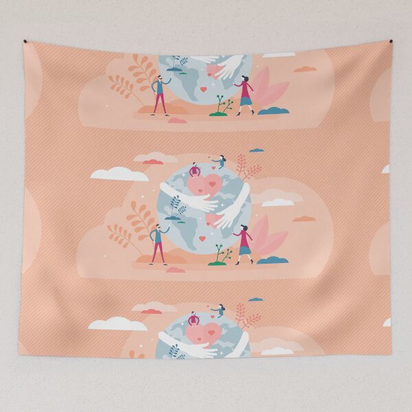 Item preview, Earth Hug Edition - National Nonprofit Day World Orange/ Grey designed and sold by Benjamin Daniel.