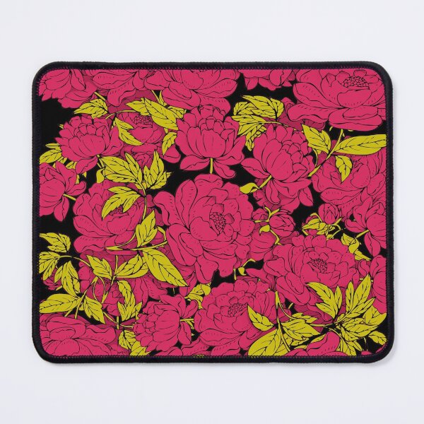 Item preview, Red Peonies with Gold Leaves designed and sold by Rockett Graphics.
