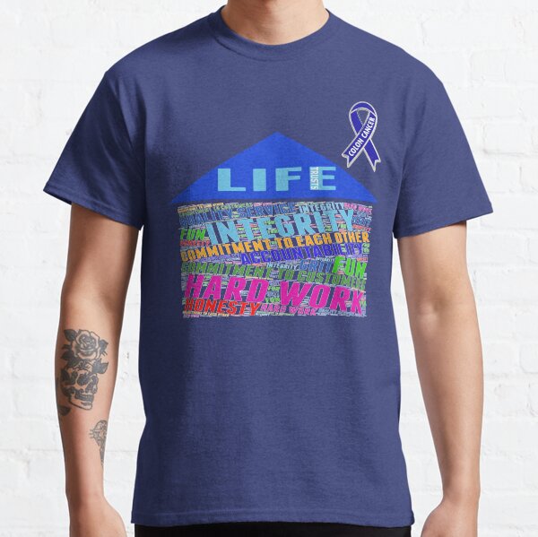 LIFE Trusts Logo with Colon Cancer Ribbon Classic T-Shirt