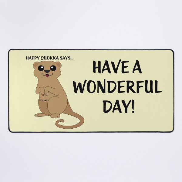Happy Quokka Desk Mat
